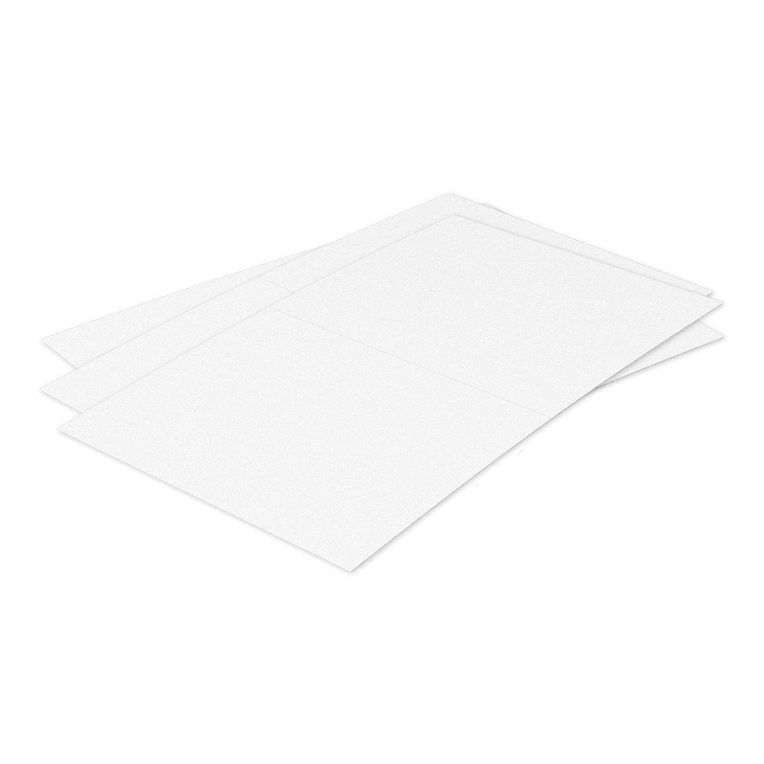 Three Hammer Clear Magic Cleaner Dissolving Sheets laid in a stack spread slightly apart so you can see there are three sheets.