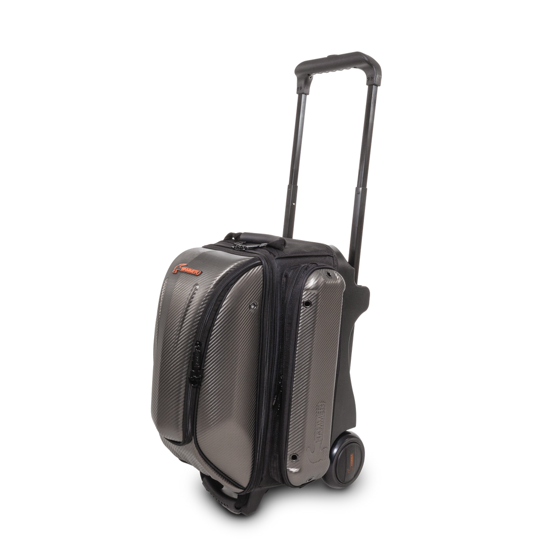 Hammer Carbon Shield Double Roller three quarter view facing left with the handle extended.