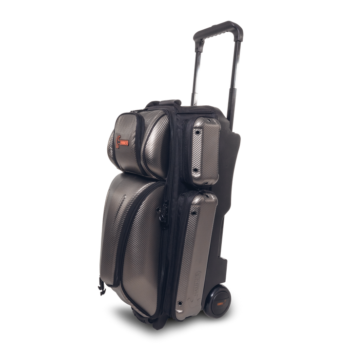 Carbon Shield Triple Roller three quarter view facing left with the handle extended.