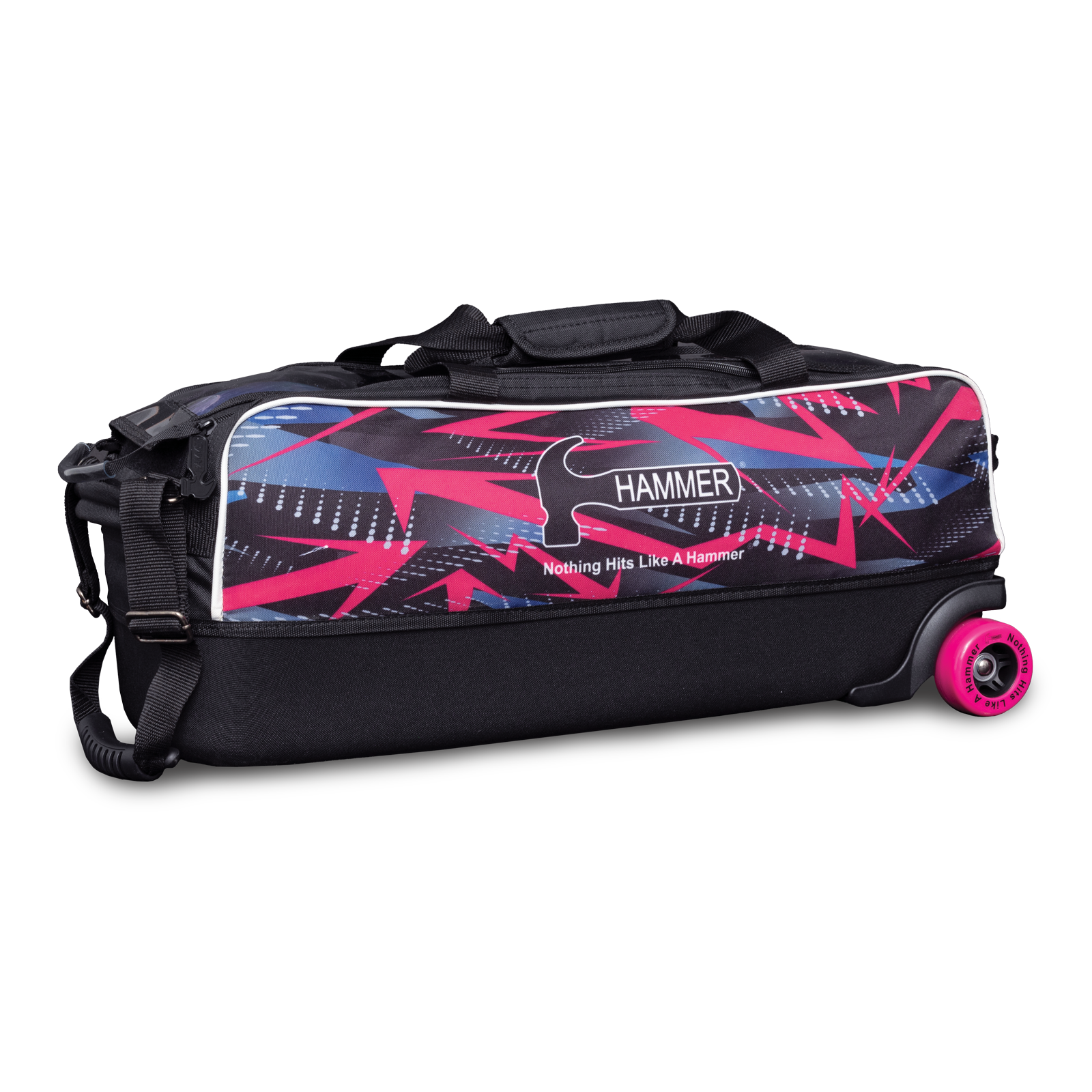 HAMMER ボウリング用バッグ ブラック/ピンク Dye-Sub Triple Tote - Pink Arrows – HammerBowling