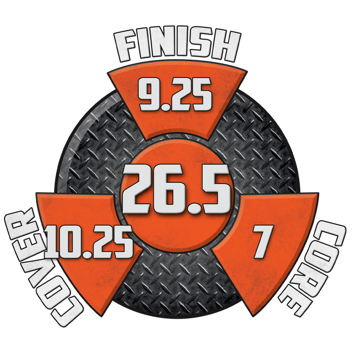 Hammer Effect Tour performance graphic with a 9.25 finish, a 7 core, a 10.25 cover and a cumulative score of 26.5.