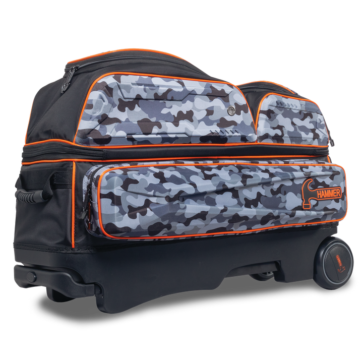 Hammer Gantlet Triple Roller Camo laying down side three-quarter view with the top facing left.