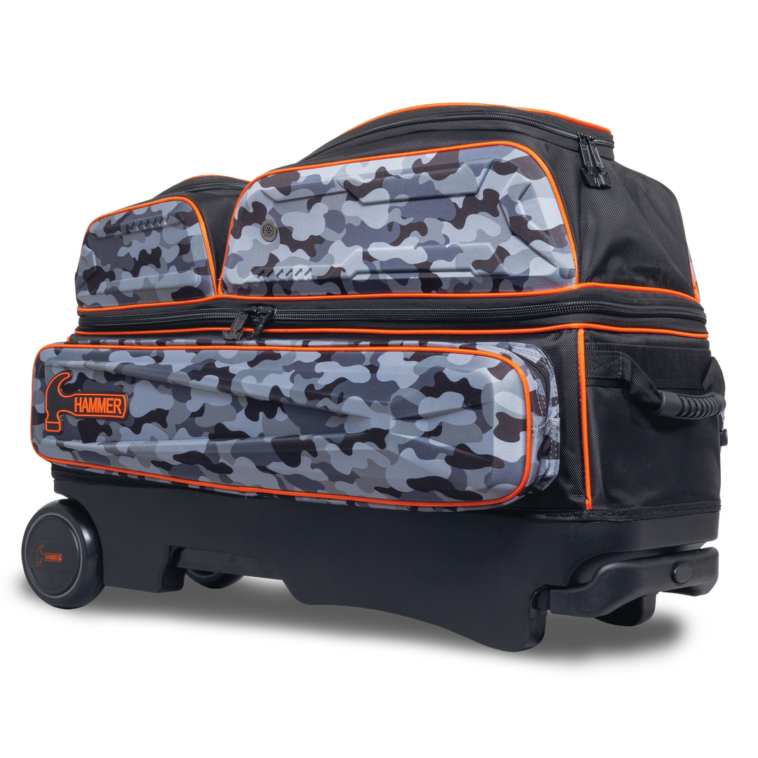 Hammer Gantlet Triple Roller Camo laying down side three-quarter view with the top facing right.