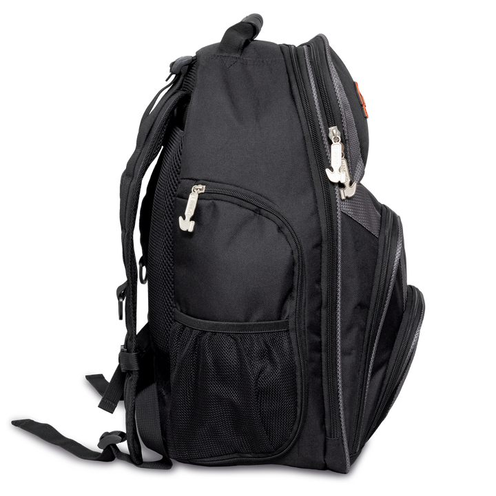 Tournament Backpack left side view.