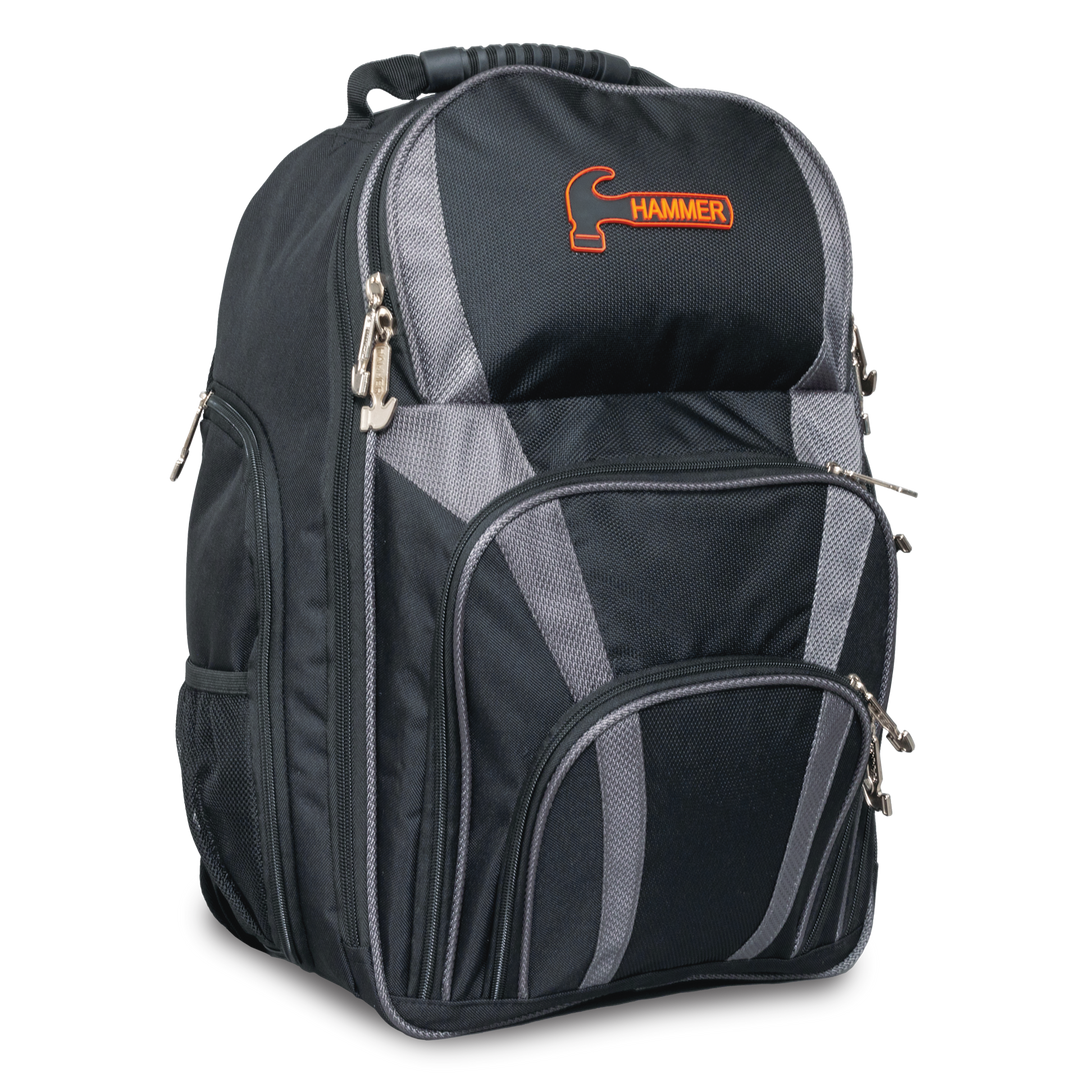 Tournament Backpack three quarter front view facing right.