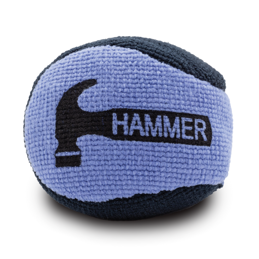 A large purple and black grip ball with the Hammer logo printed on the backside in black.