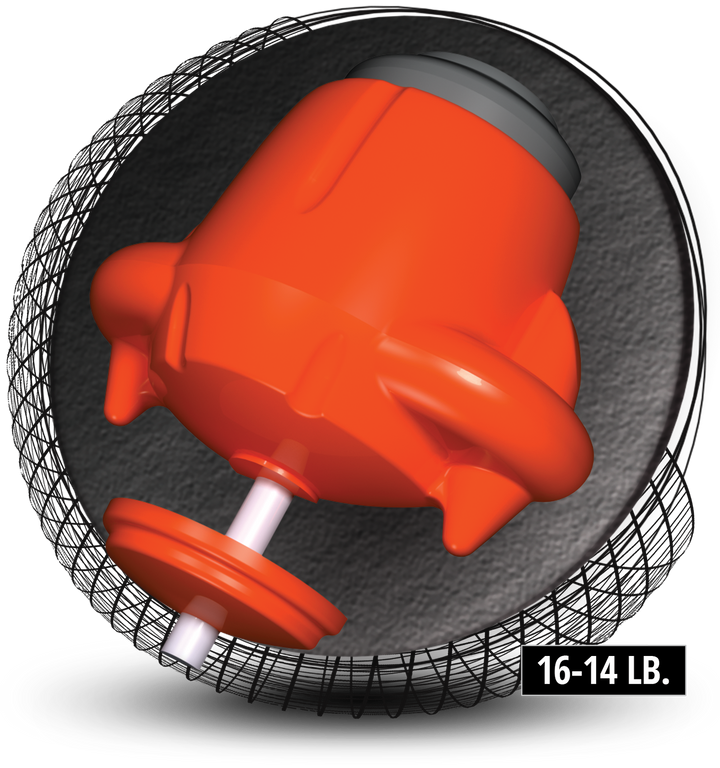 The Pure Envy core for sixteen to fourteen pound bowling balls.