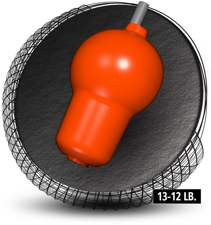 Raw Hammer core for thirteen to twelve pound bowling balls.