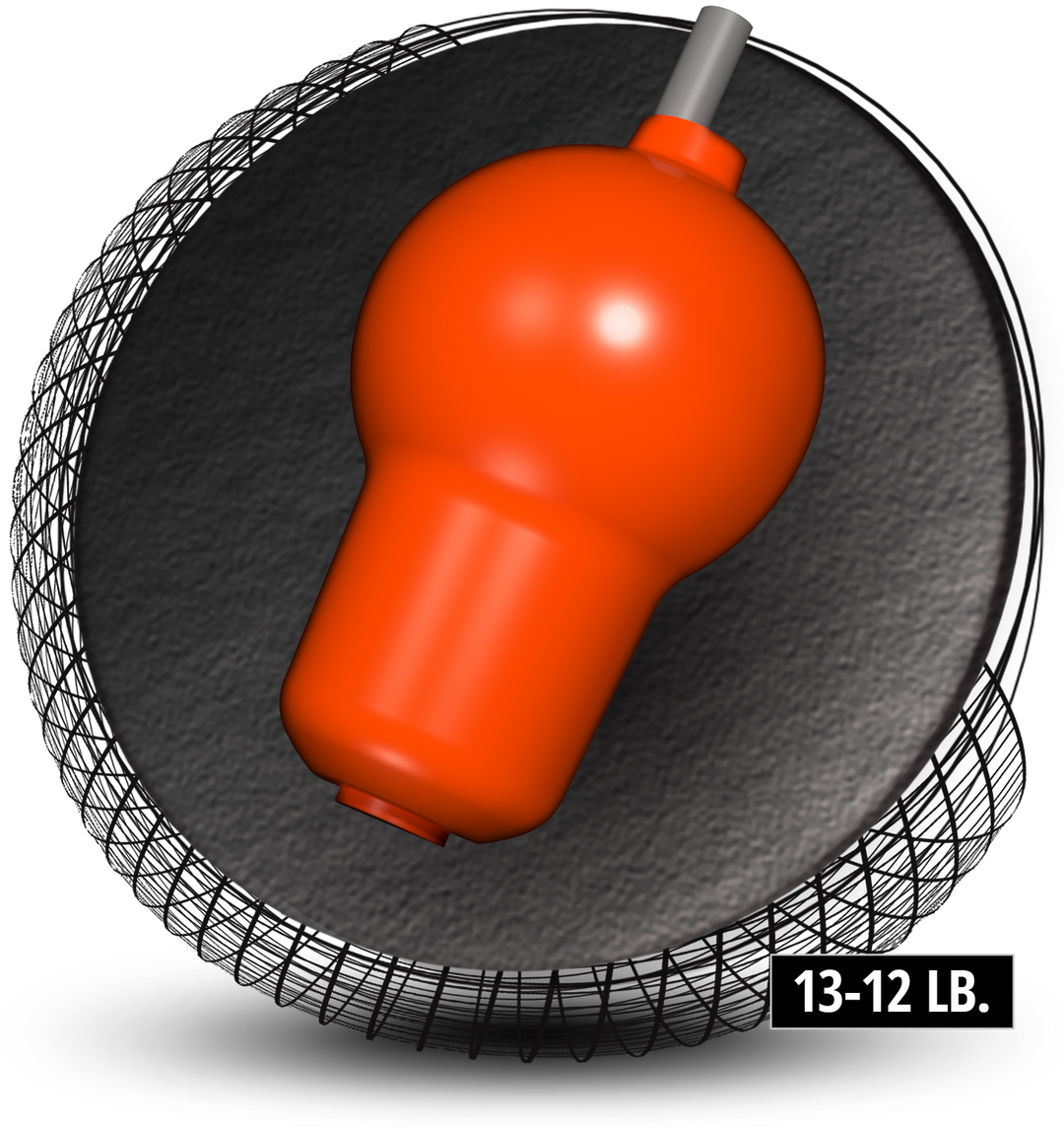 Raw Hammer core for thirteen to twelve pound bowling balls.