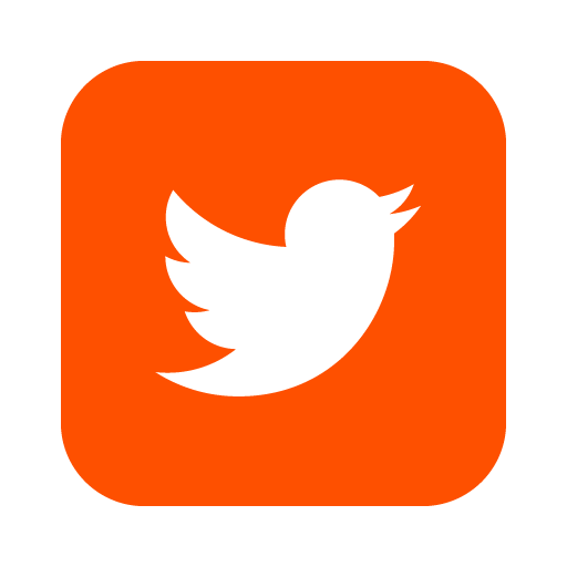 Twitter icon in Hammer orange.