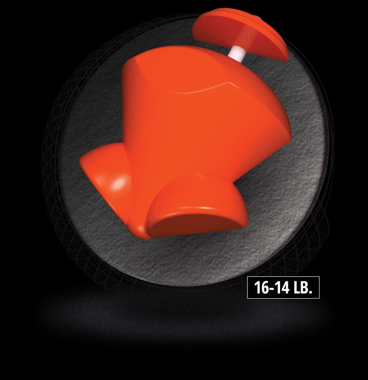 Black Widow Urethane core for sixteen to fourteen pound bowling balls.
