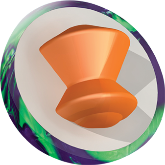 The Grape Vibe core for sixteen to fourteen pound bowling balls.