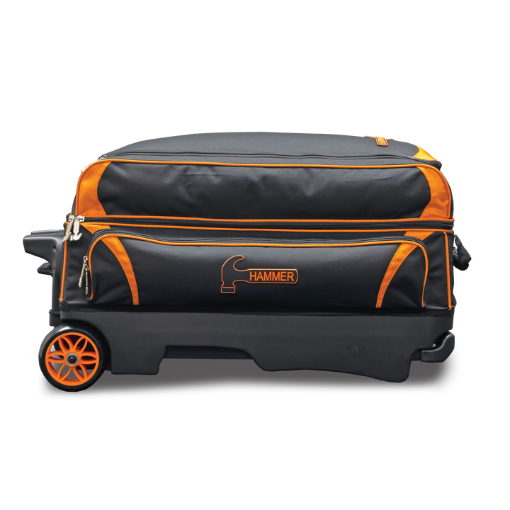 Premium Double Roller Black and Orange side view