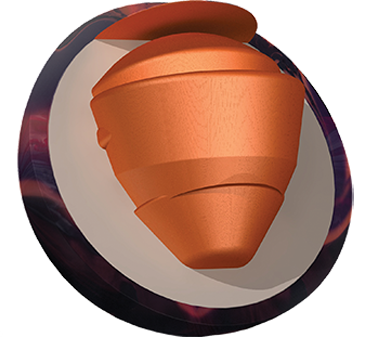 The Rhythm core for sixteen to fourteen pound bowling balls.