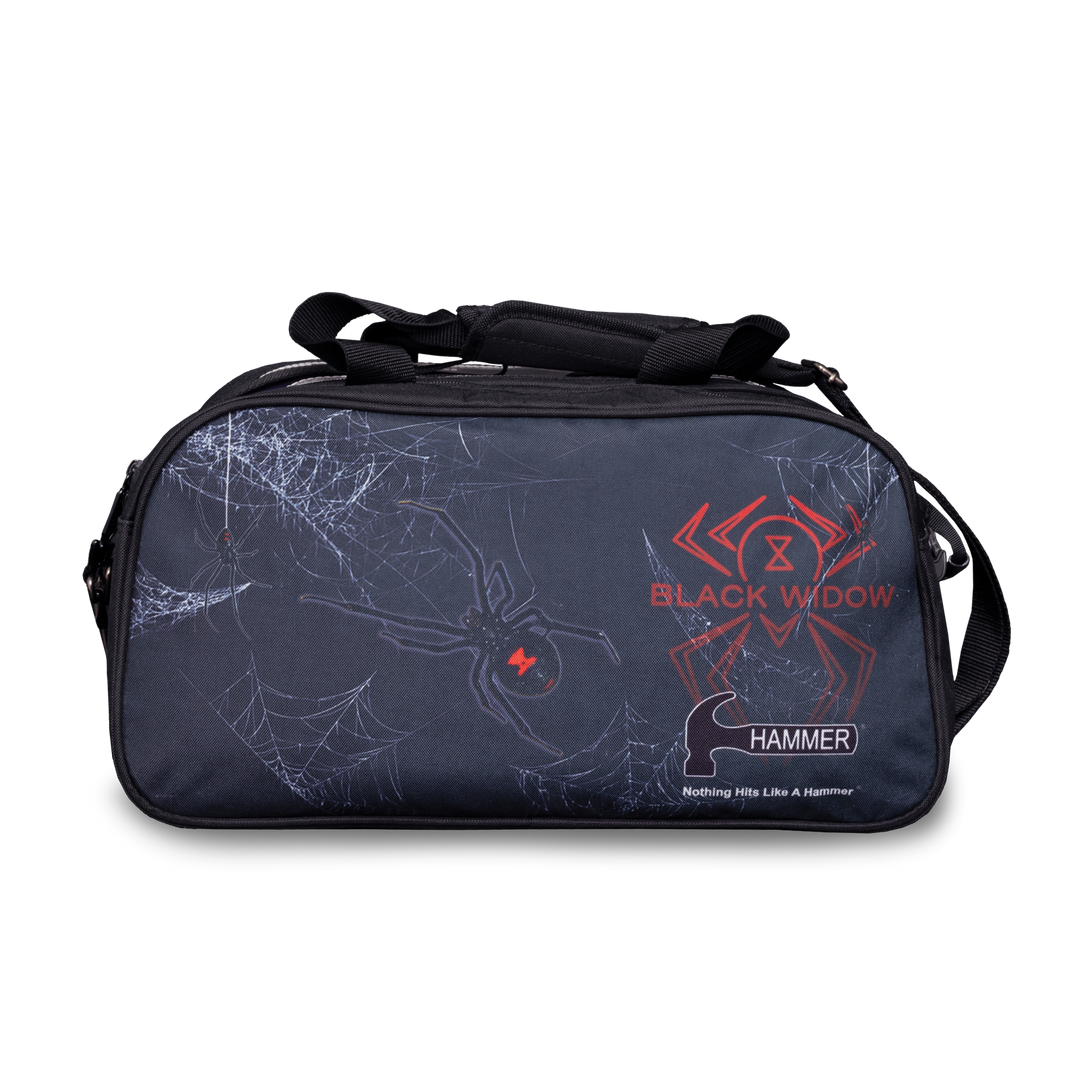Black Widow Double Tote with Pouch side view