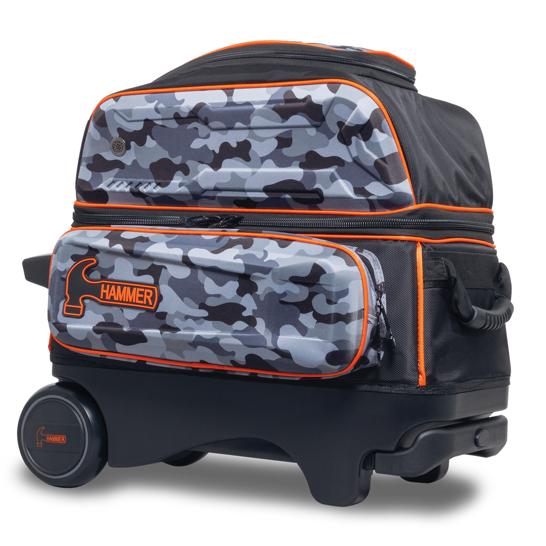 Hammer Gantlet Double Roller Camo laying down side three-quarter view with the top facing right.