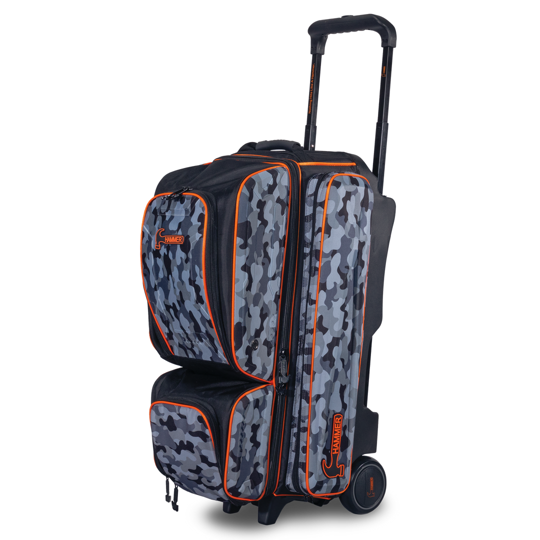 Hammer Gantlet Triple Roller Camo three-quarter view facing left with handle extended.