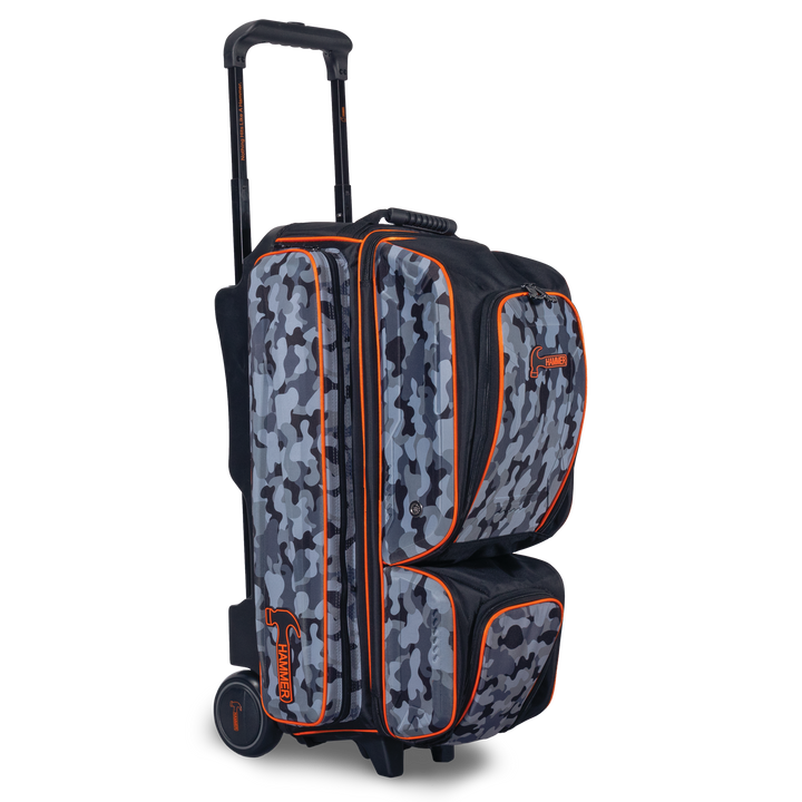Hammer Gantlet Triple Roller Camo three-quarter view facing right with handle extended.