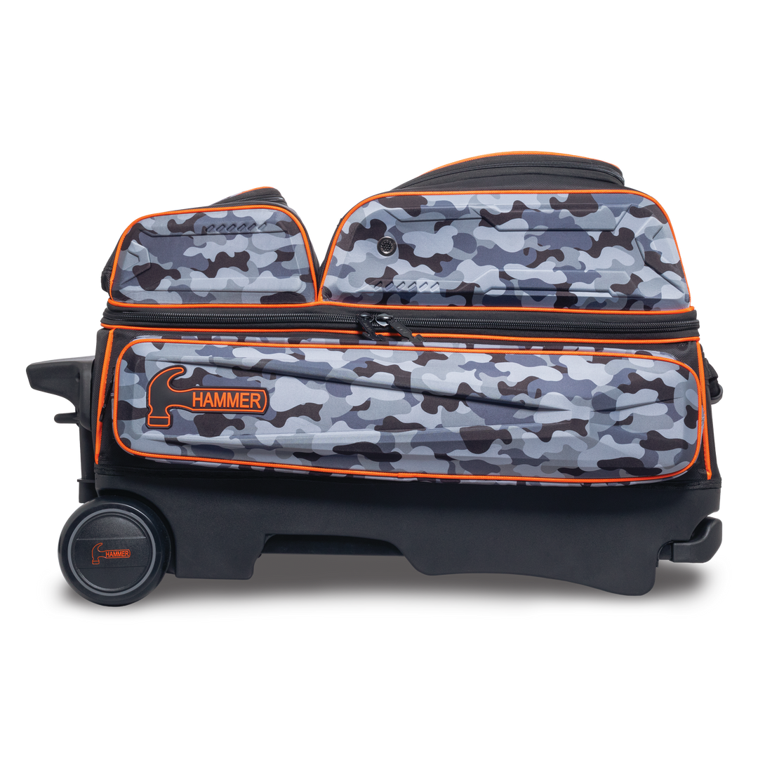Hammer Gantlet Triple Roller Camo laying down left side view looking straight on.