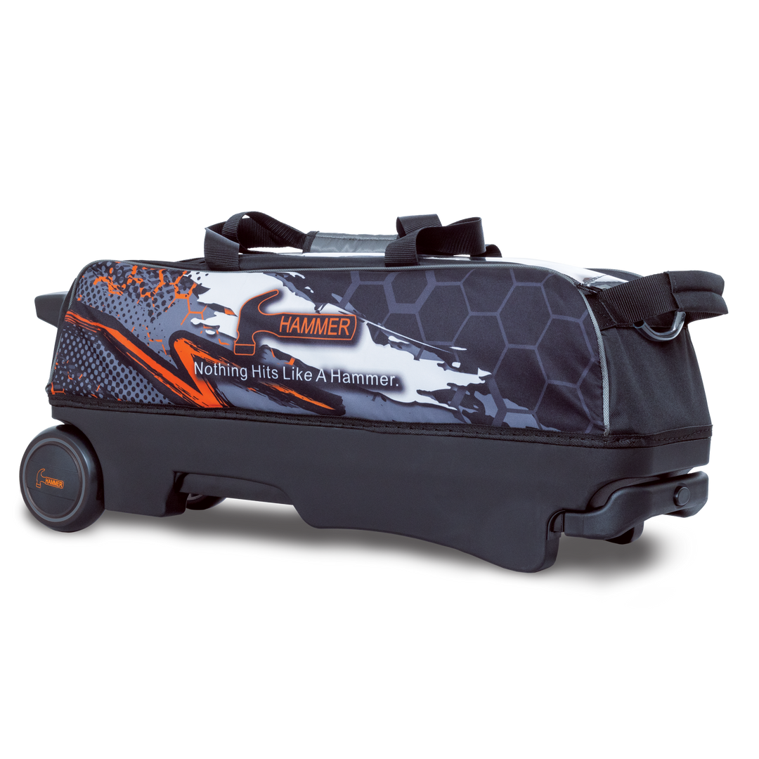 Hybrid Triple Roller laying down three quarter side view with handle facing right.