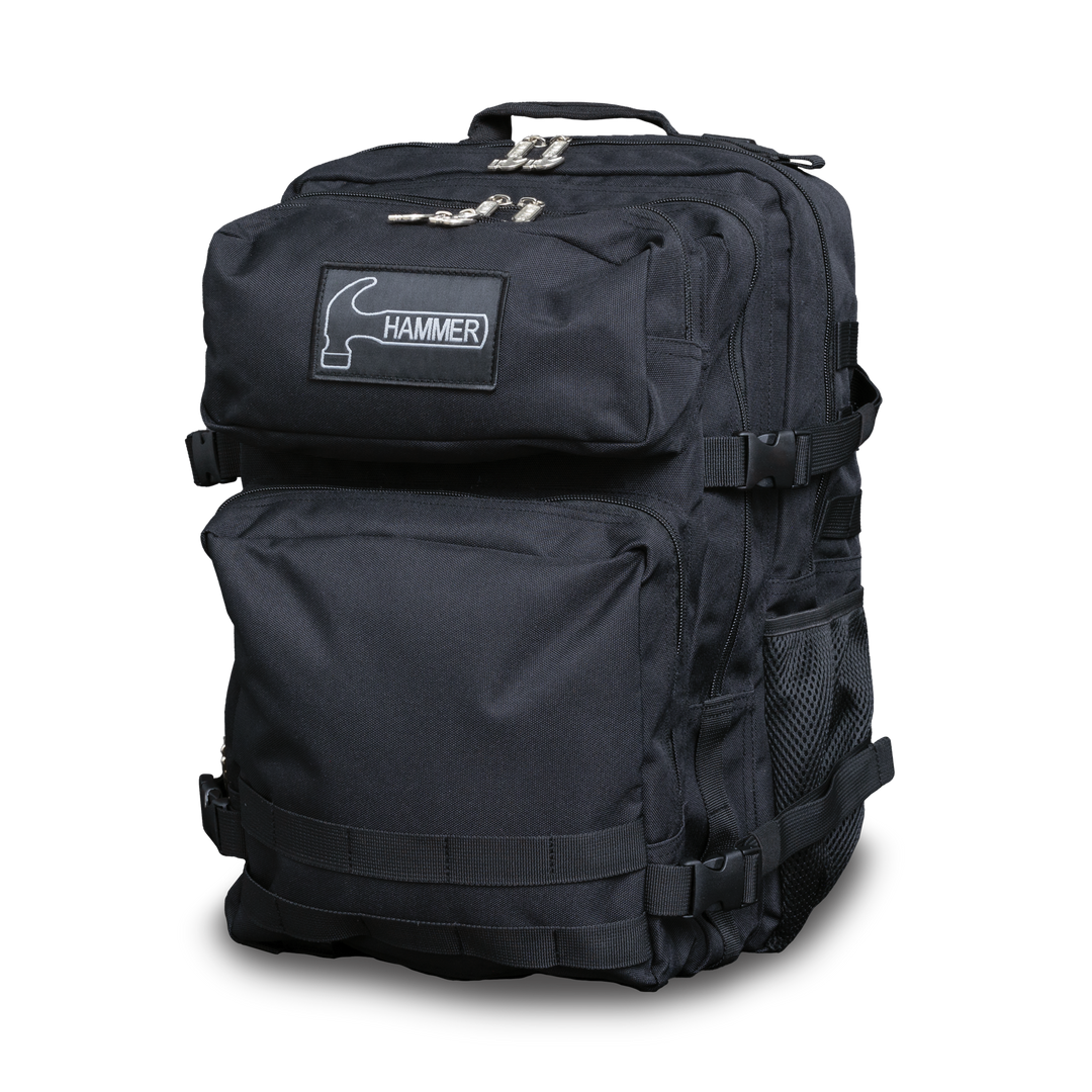 Hammer Tactical Backpack three quarter front view facing left.