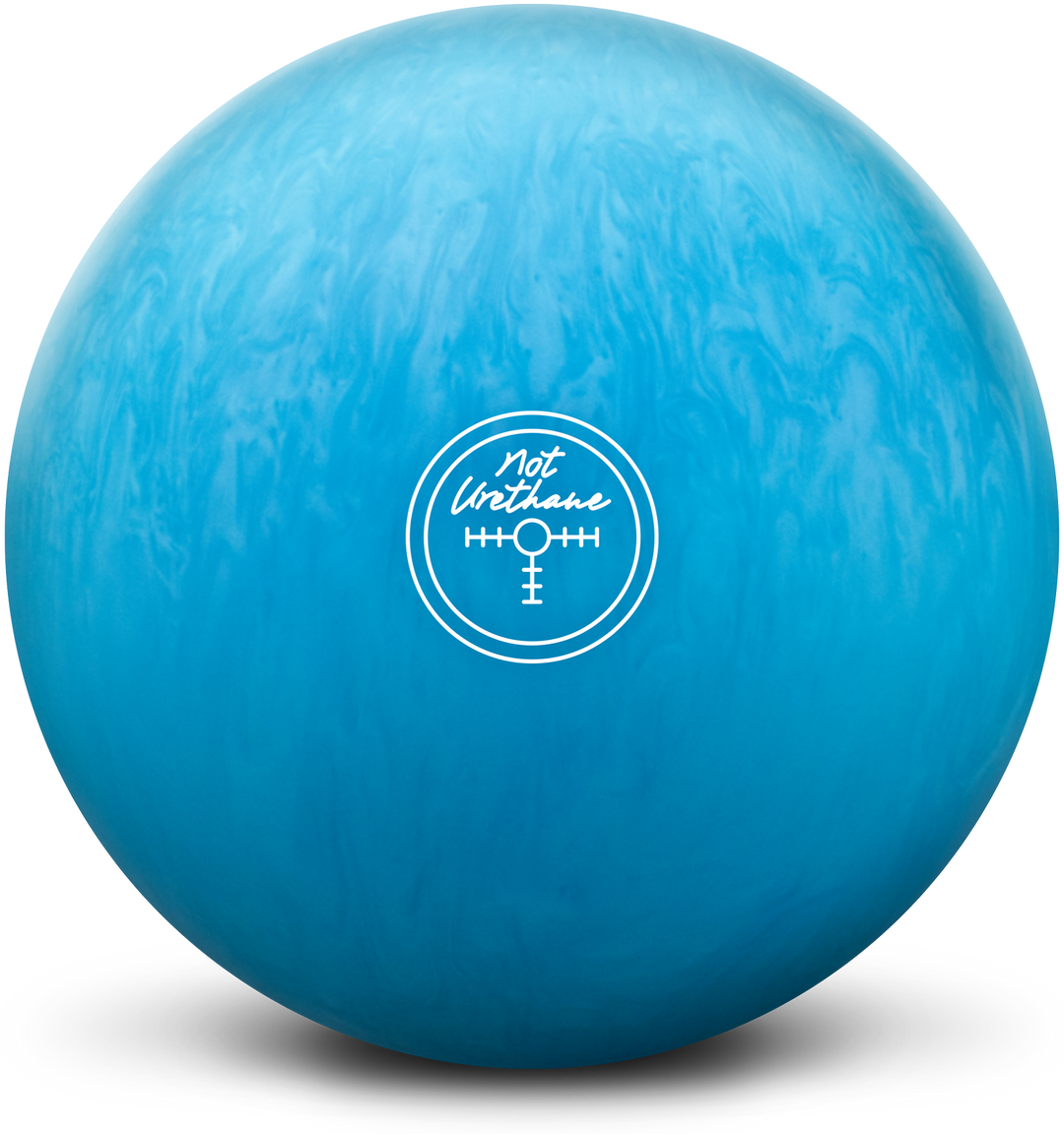 NU Blue Hammer bowling ball Center of Gravity logo side