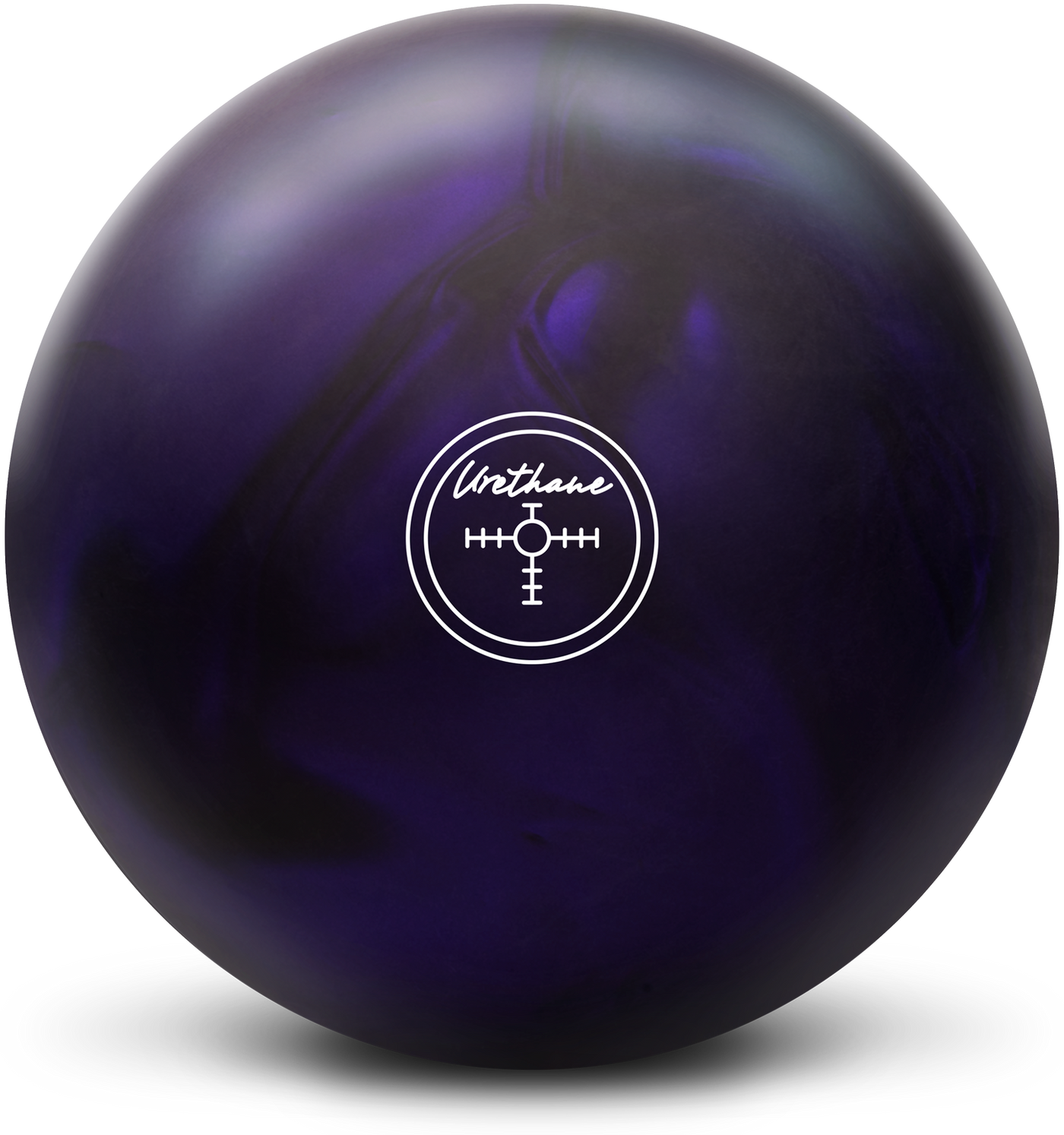 Purple Pearl Urethane bowling ball Center of Gravity marker
