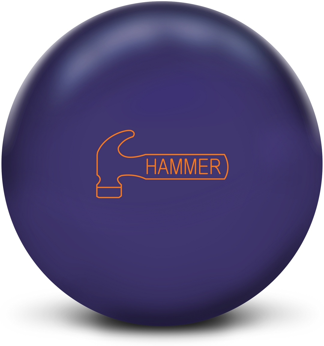 Purple Solid Reactive bowling ball with Brand Logo
