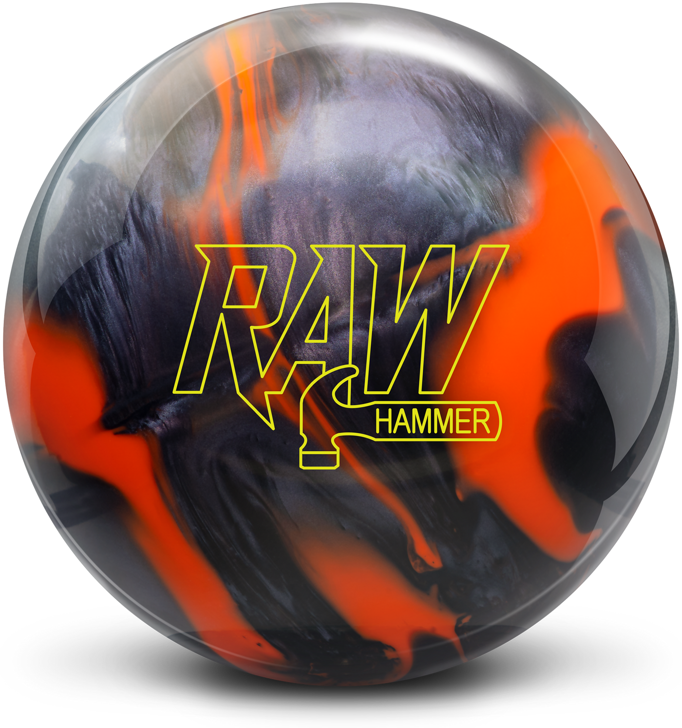 Raw Hammer Orange / Black bowling ball