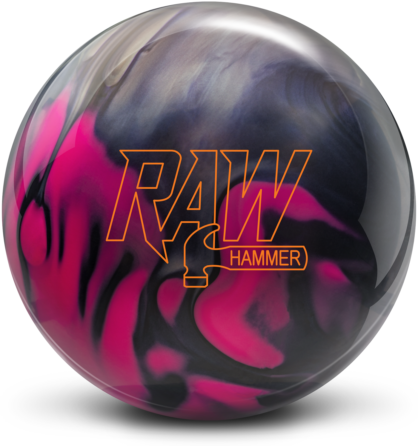 Raw Hammer Purple / Pink / Silver bowling ball