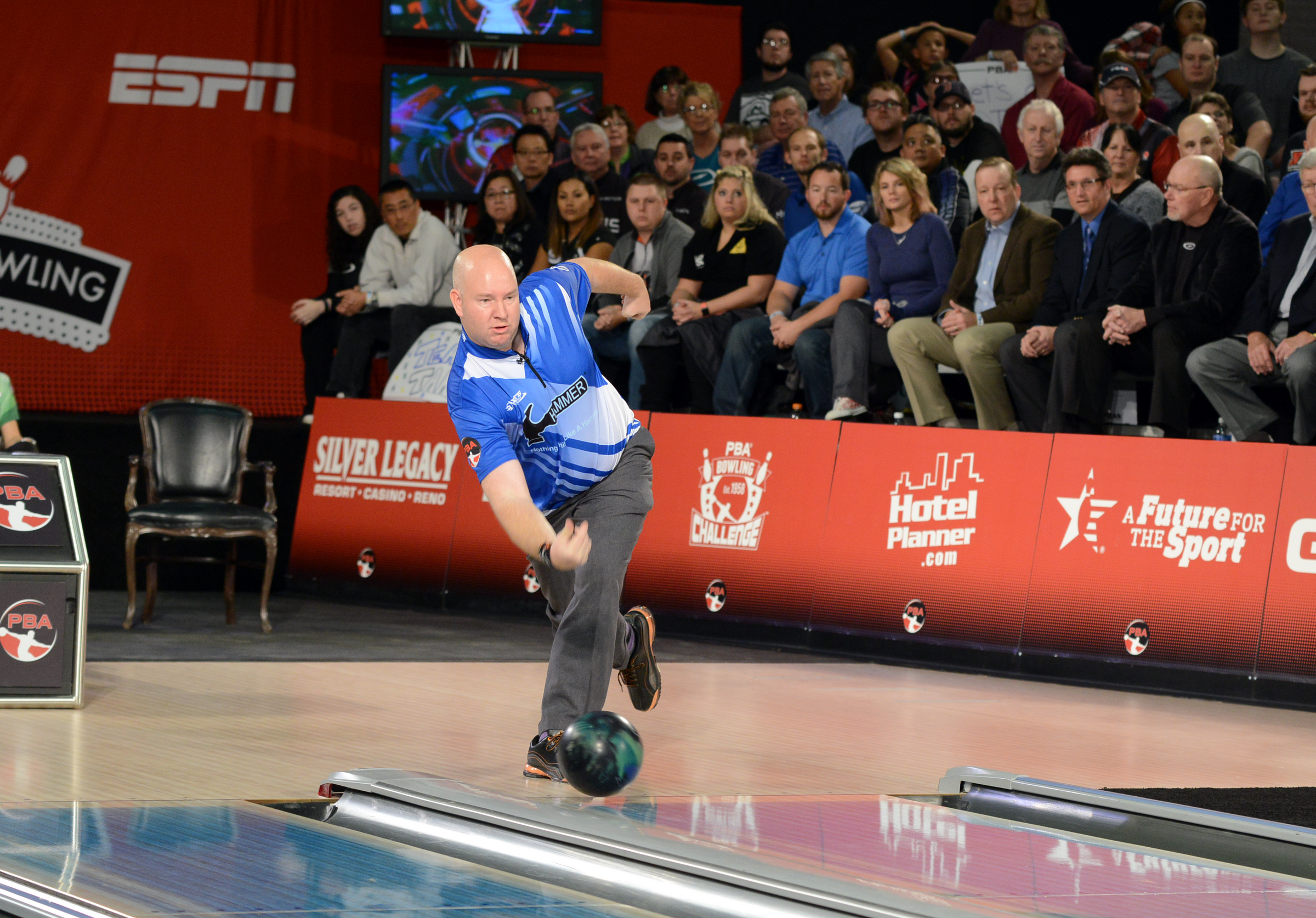 Mike Wolfe bowling.