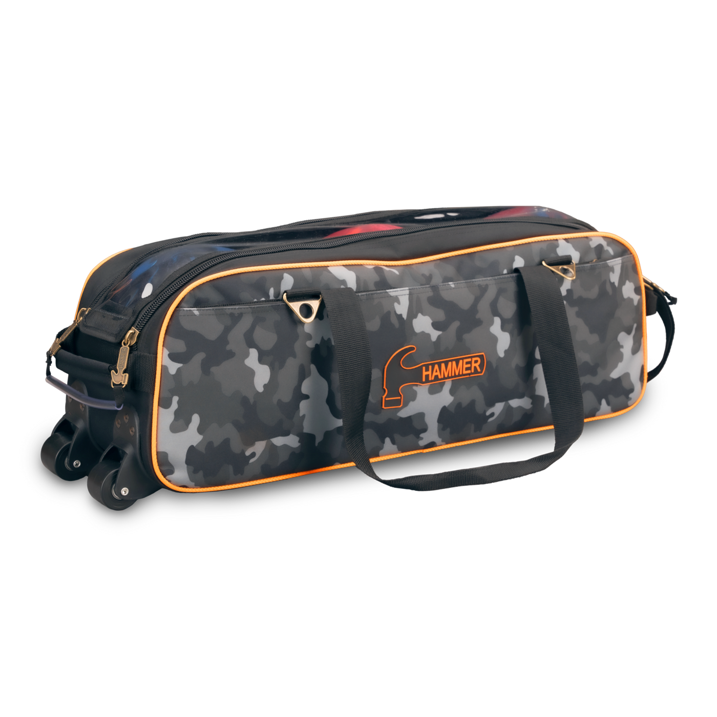 Premium Slim Triple Tote - Camo three quarter view facing right